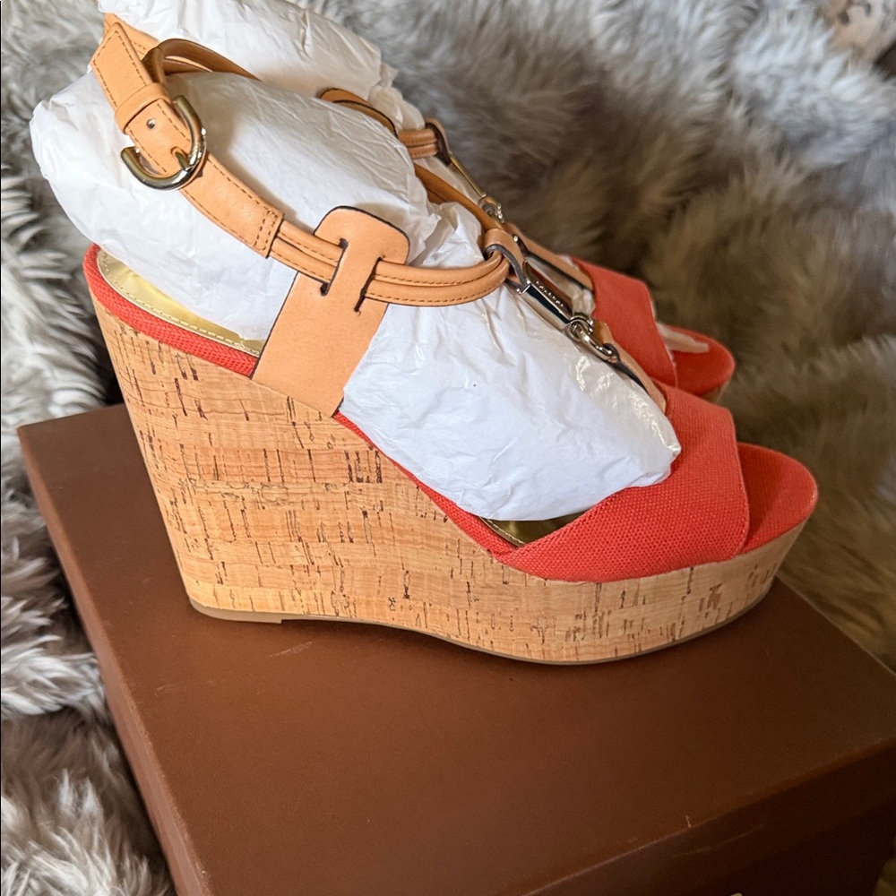 Coach Coral Wedge Sandals